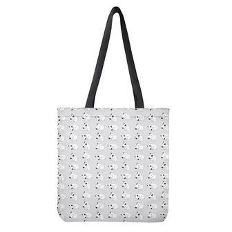 Doodle Bull Terrier Pattern Print Tote Bag | Newhawaiianshirts