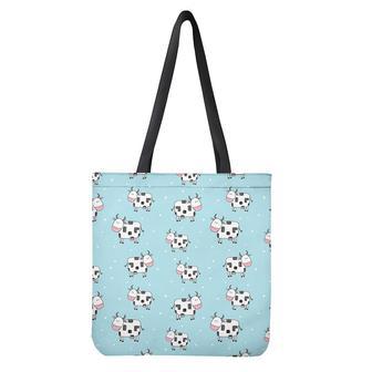 Doodle Cow Pattern Print Tote Bag | Newhawaiianshirts UK