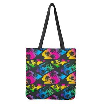 Edm Beach Palm Tree Pattern Print Tote Bag | Newhawaiianshirts DE