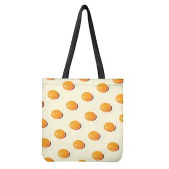 Egg Yolk Pattern Print Tote Bag | Newhawaiianshirts DE