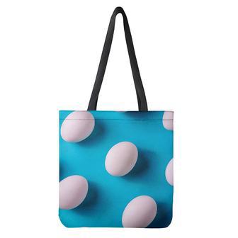 Eggs Pattern Print Tote Bag | Newhawaiianshirts AU