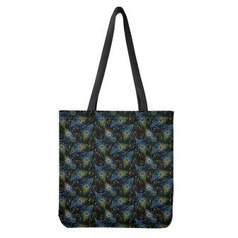 Embroidery Peacock Feather Print Tote Bag | Newhawaiianshirts AU