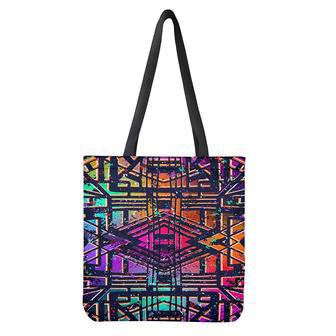 Ethnic Aztec Grunge Trippy Print Tote Bag | Newhawaiianshirts AU