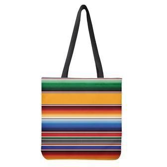 Ethnic Serape Blanket Stripe Print Tote Bag | Newhawaiianshirts AU