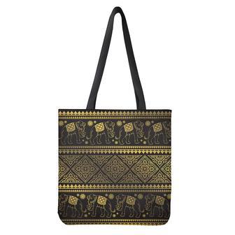 Ethnic Thai Elephant Pattern Print Tote Bag | Newhawaiianshirts CA