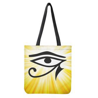 Eye Of Horus Symbol Print Tote Bag | Newhawaiianshirts AU