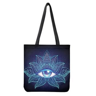 Eye Of Providence Flower Print Tote Bag | Newhawaiianshirts CA