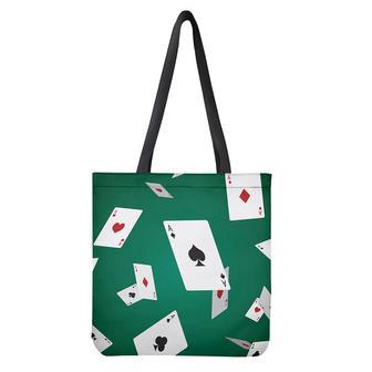 Falling Poker Cards Print Tote Bag | Newhawaiianshirts CA