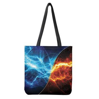 Fire And Ice Energy Print Tote Bag | Newhawaiianshirts CA