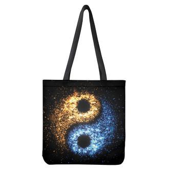 Fire And Ice Sparkle Yin Yang Print Tote Bag | Newhawaiianshirts DE