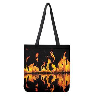 Fire Flame Burning Print Tote Bag | Newhawaiianshirts AU