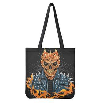 Fire Punk Devil Print Tote Bag | Newhawaiianshirts CA