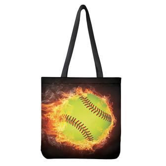 Fireball Softball Print Tote Bag | Newhawaiianshirts CA