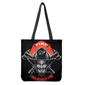 Firefighter Devil Print Tote Bag | Newhawaiianshirts