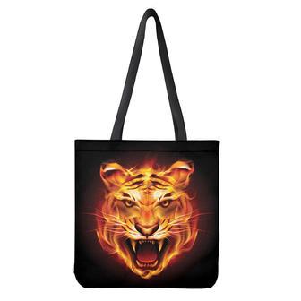 Flame Tiger Print Tote Bag | Newhawaiianshirts CA