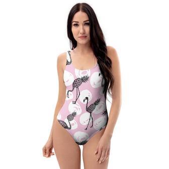 Flamingo Pineapple Print One Piece Swimsuite | Newhawaiianshirts UK