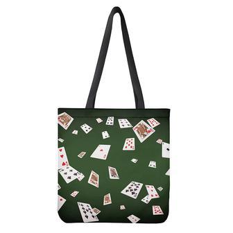 Flying Poker Cards Print Tote Bag | Newhawaiianshirts