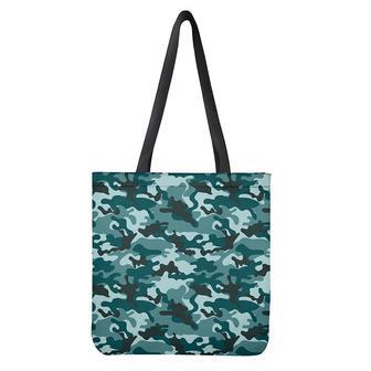 Forest Green Camouflage Print Tote Bag | Newhawaiianshirts