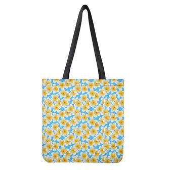 Frangipani On The Water Pattern Print Tote Bag | Newhawaiianshirts DE