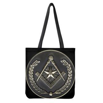 Freemasonry Medal Print Tote Bag | Newhawaiianshirts UK