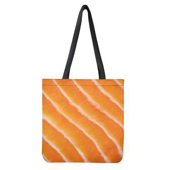 Fresh Salmon Print Tote Bag | Newhawaiianshirts UK