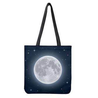 Full Moon Print Tote Bag | Newhawaiianshirts DE