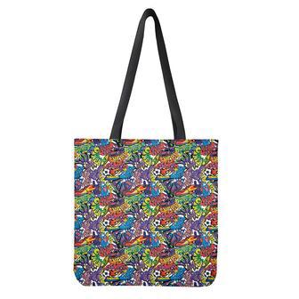 Funky Graffiti Pattern Print Tote Bag | Newhawaiianshirts