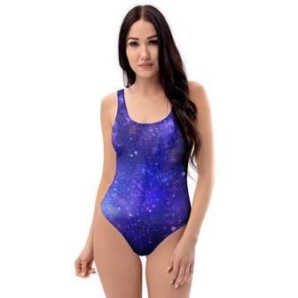 Galaxy Blue Space One Piece Swimsuite | Newhawaiianshirts CA