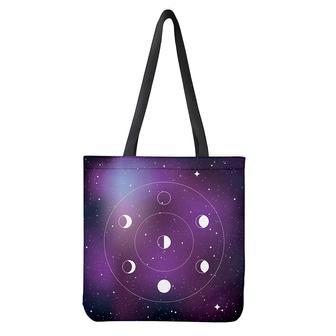 Galaxy Moon Phase Print Tote Bag | Newhawaiianshirts UK