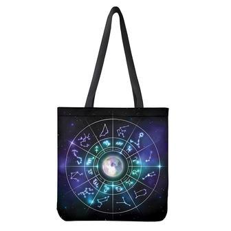 Galaxy Zodiac Wheel Print Tote Bag | Newhawaiianshirts