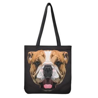 Geometric English Bulldog Print Tote Bag | Newhawaiianshirts