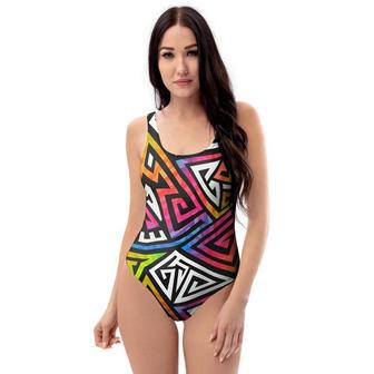 Geometric One Piece Swimsuite | Newhawaiianshirts