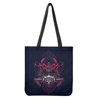 Geometric Samurai Mask Print Tote Bag | Newhawaiianshirts DE