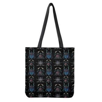 Ghost Samurai Mask Pattern Print Tote Bag | Newhawaiianshirts UK