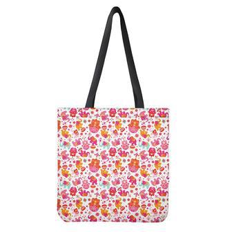 Girly Elephant And Hamsa Pattern Print Tote Bag | Newhawaiianshirts CA