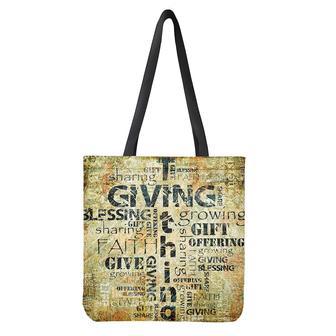 Giving And Tithing Religious Words Print Tote Bag | Newhawaiianshirts