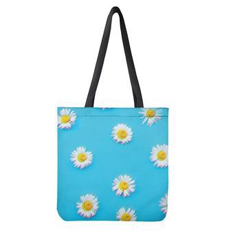 Glitch Daisy Flower Print Tote Bag | Newhawaiianshirts AU