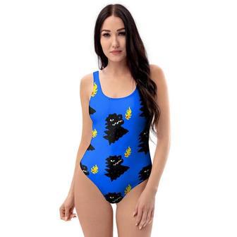 Godzilla Japanese Pattern Print One Piece Swimsuite | Newhawaiianshirts CA