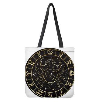 Gold And Black Cancer Sign Print Tote Bag | Newhawaiianshirts CA