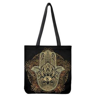 Gold Hamsa Hand Print Tote Bag | Newhawaiianshirts