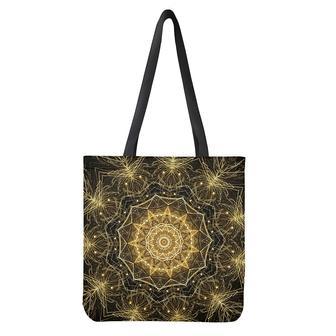 Gold Kaleidoscope Print Tote Bag | Newhawaiianshirts