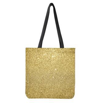 Gold (Not Real) Glitter Print Tote Bag | Newhawaiianshirts AU