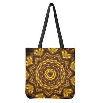 Golden Kaleidoscope Print Tote Bag | Newhawaiianshirts