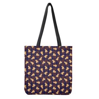 Golden Retriever Tartan Pattern Print Tote Bag | Newhawaiianshirts AU