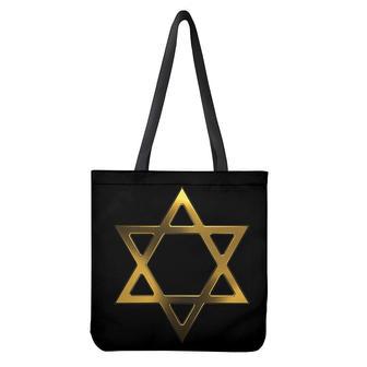 Golden Star Of David Print Tote Bag | Newhawaiianshirts UK