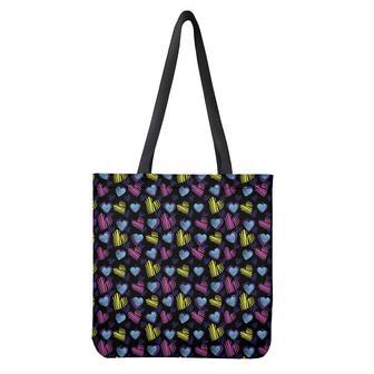 Graffiti Heart Pattern Print Tote Bag | Newhawaiianshirts UK