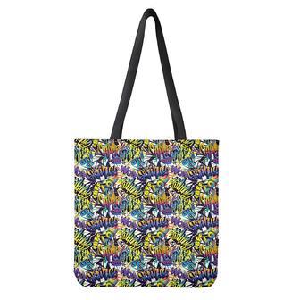 Graffiti Text Pattern Print Tote Bag | Newhawaiianshirts UK