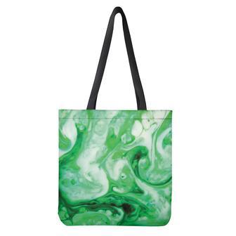 Green Acid Melt Print Tote Bag | Newhawaiianshirts