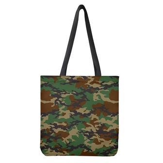 Green And Brown Camouflage Print Tote Bag | Newhawaiianshirts AU