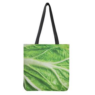 Green Cabbage Leaf Print Tote Bag | Newhawaiianshirts UK